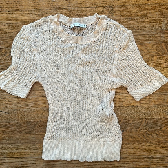 Pink knit Zara top - never worn - Picture 2 of 6